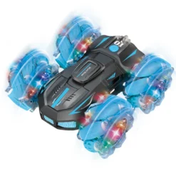 The Stunt Vehicle Racing con Radiocomando + Controller da Polso, Effetto Spray e Luci LED