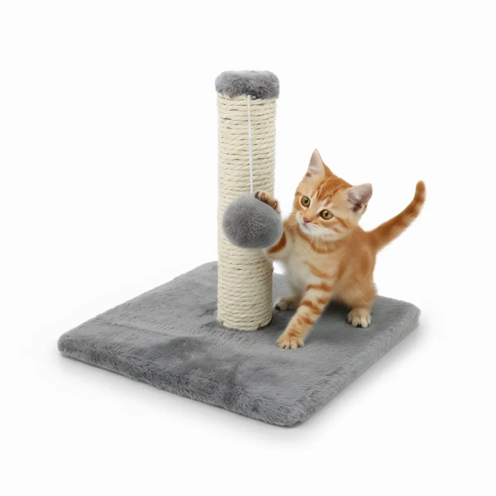 Tiragraffi a Colonna per Gatti con Corda in Sisal e Pallina Gioco