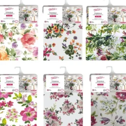 Tovaglia antimacchia Linea Flowers 6 posti