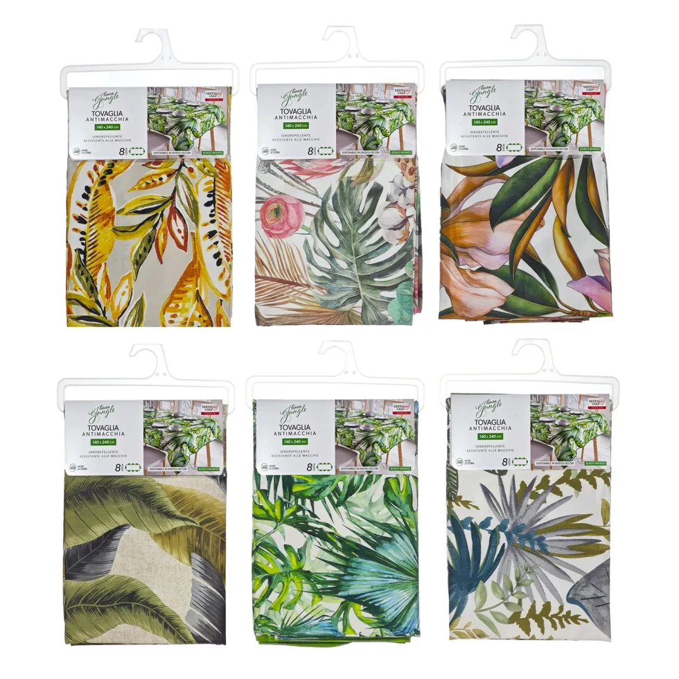 Tovaglia Antimacchia Linea Jungle 8 posti