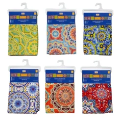 Tovaglia Antimacchia Linea Mandala 10 Posti 140x300 cm