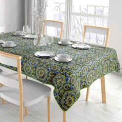 Tovaglia Antimacchia Linea Mandala 8 Posti 140x240 cm