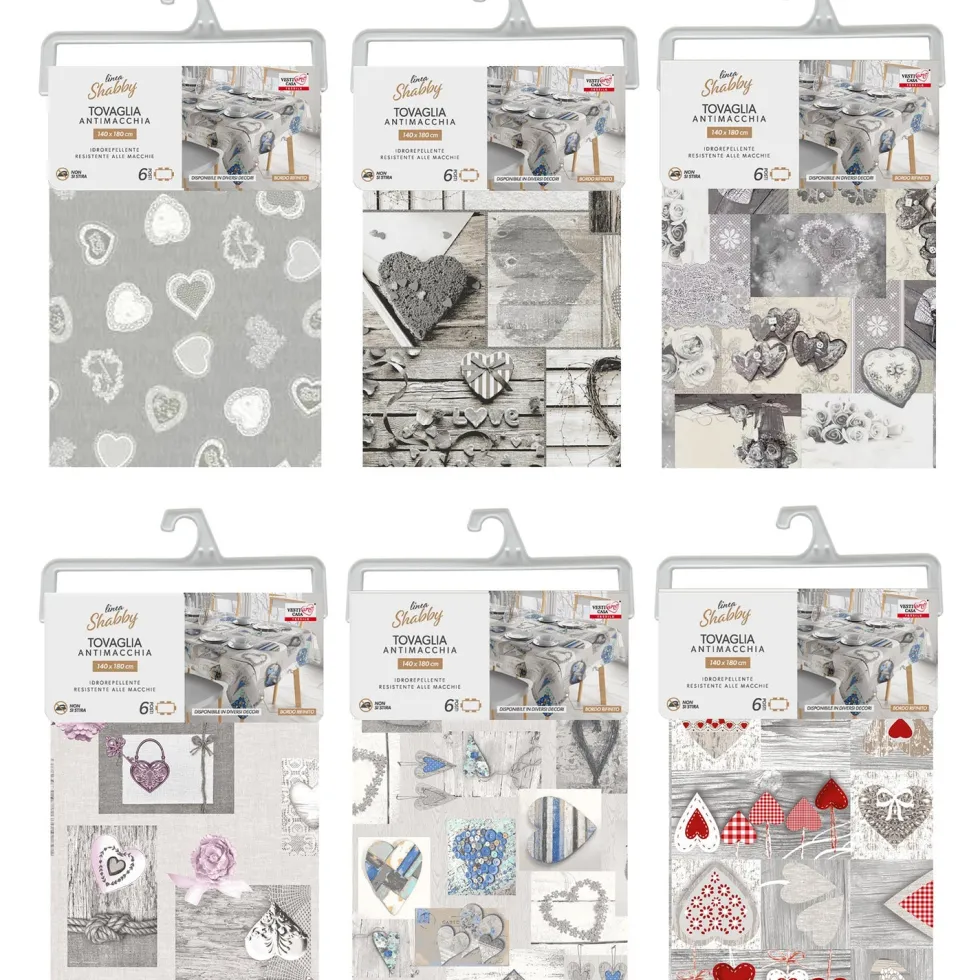 Tovaglia antimacchia Linea Shabby 6 posti