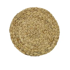 Tovaglietta Tonda Intrecciata in giacinto d'Acqua Naturale diametro 35 cm