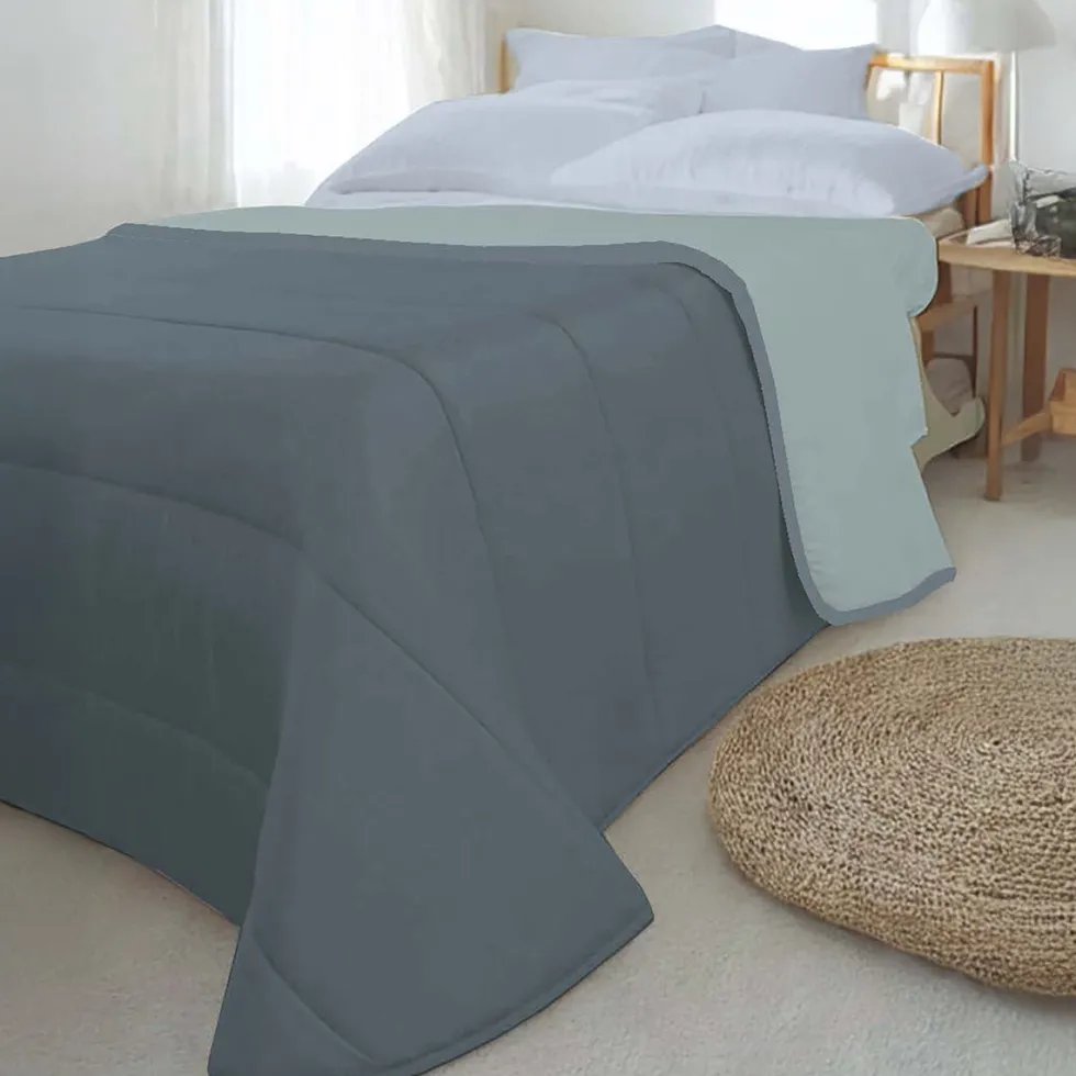 Trapunta Letto Singolo Bicolor Style Navy 150x240 cm