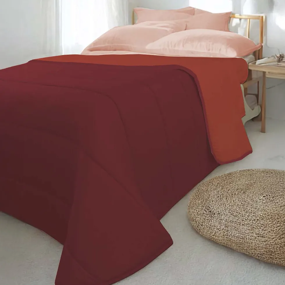 Trapunta 1 piazza e mezza Bicolor Style Cotto 200x240 cm