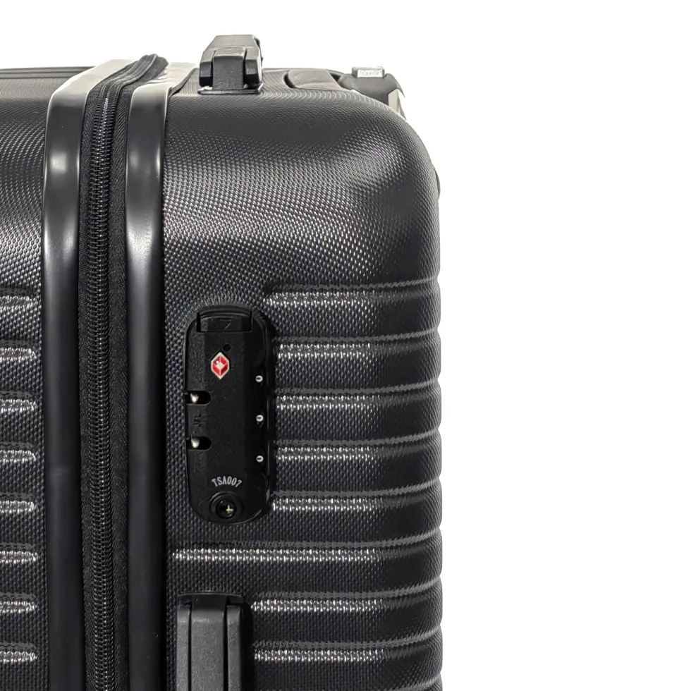 Trolley Semirigido 24" Nero in ABS con 4 ruote