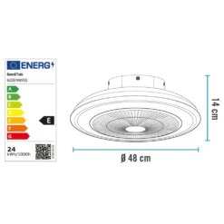 Ventilatore da Soffitto con Plafoniera Vortix LED