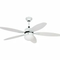 Ventilatore da Soffitto Reversibile con Plafoniera integrata Silent White 70 Watt