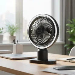 Ventilatore da Tavolo Ricaricabile con Luce LED LumiAir