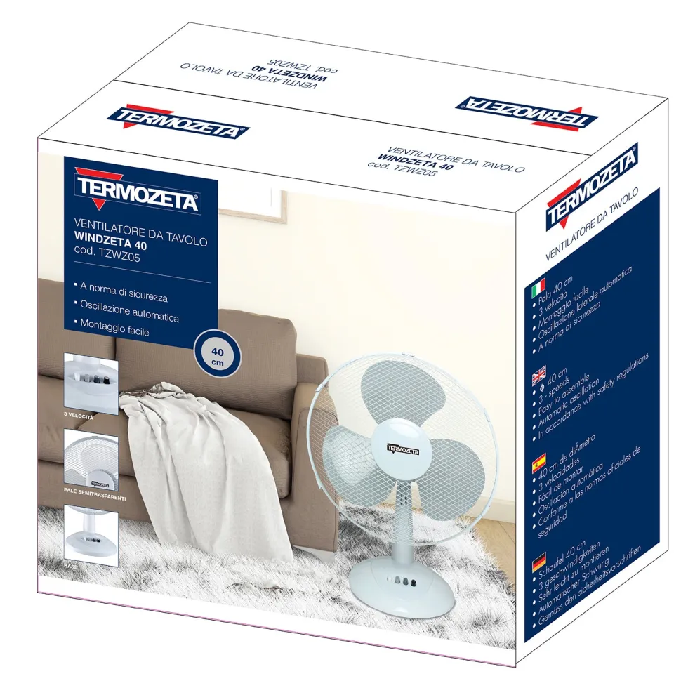Ventilatore da tavolo Windzeta 40 Bianco