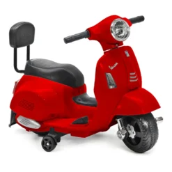 Vespa Elettrica per Bambini Rossa con Luci e Musica 18+ Mesi