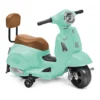 Vespa Elettrica per Bambini Verde con Luci e Musica 18+ Mesi