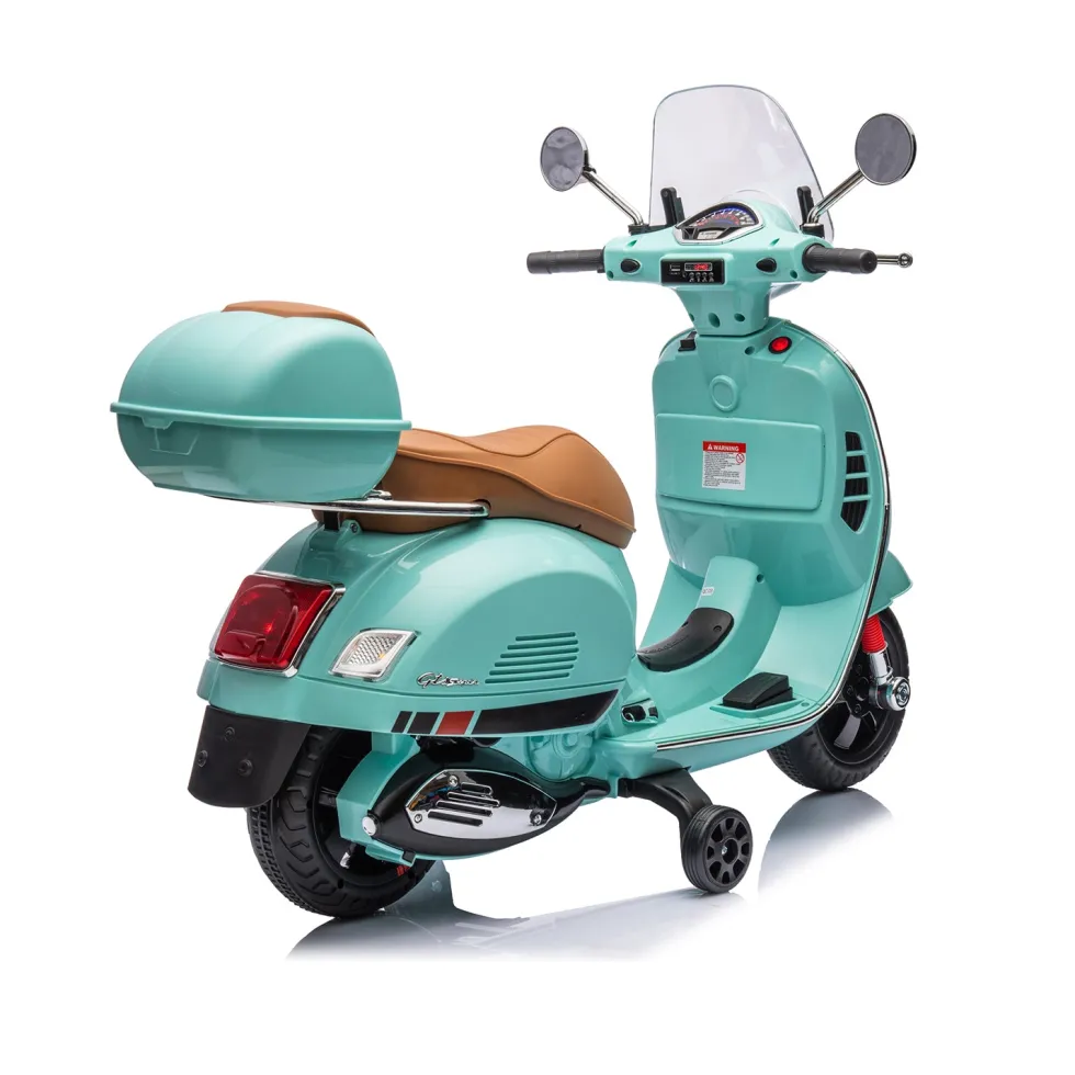 Vespa Elettrica per Bambini Verde con Luci e Musica 3+ Anni