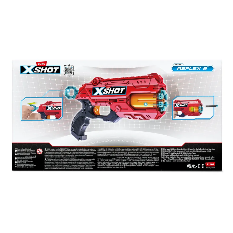 XShot Excel Reflex 6 pistola con 12 dardi giocattolo
